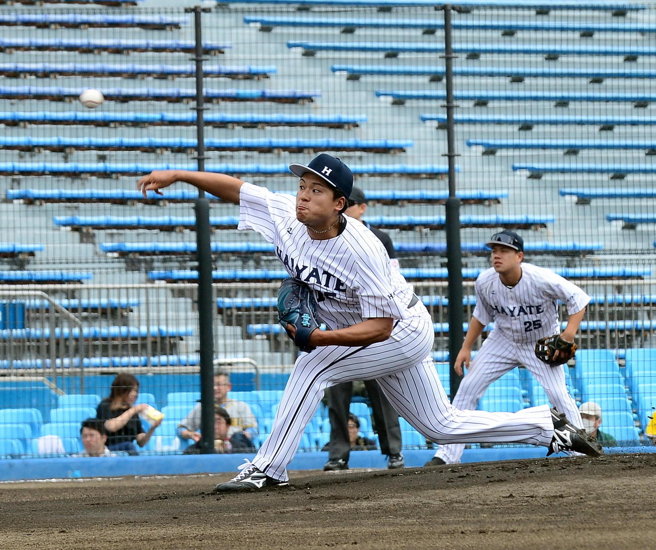 力投するくふうハヤテ先発の竹内