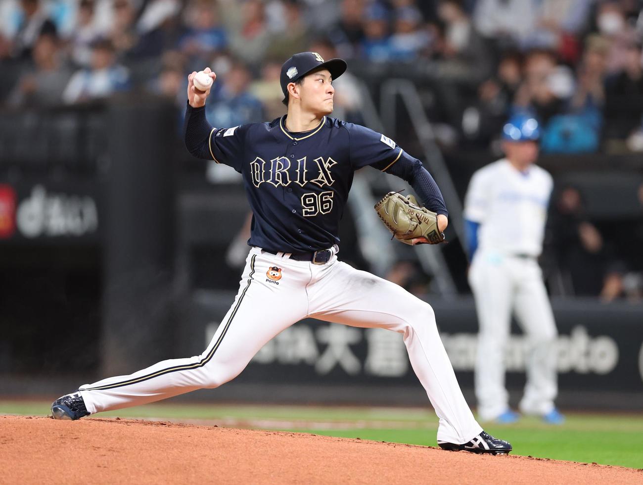 日本ハム対オリックス　オリックス先発の高島（撮影・黒川智章）