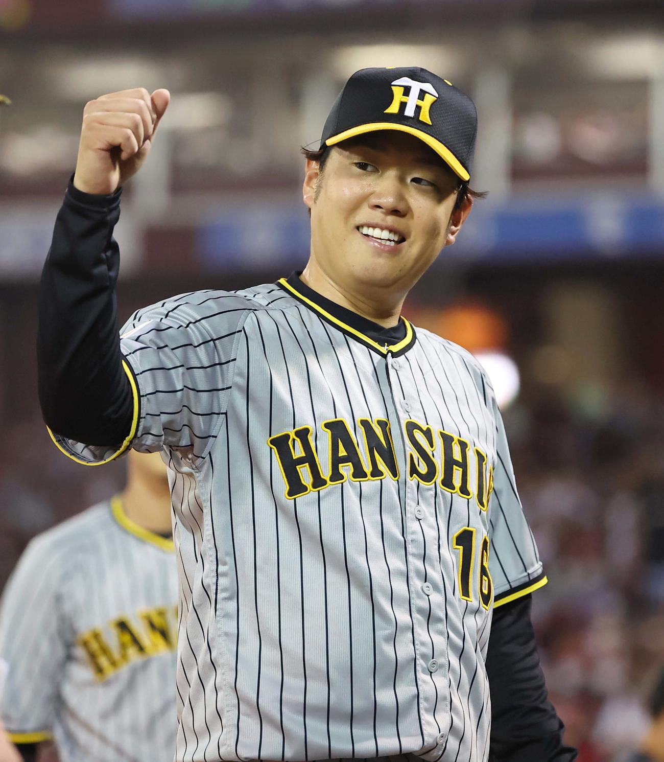 広島対阪神　6回無失点で降板する西勇（撮影・上田博志）