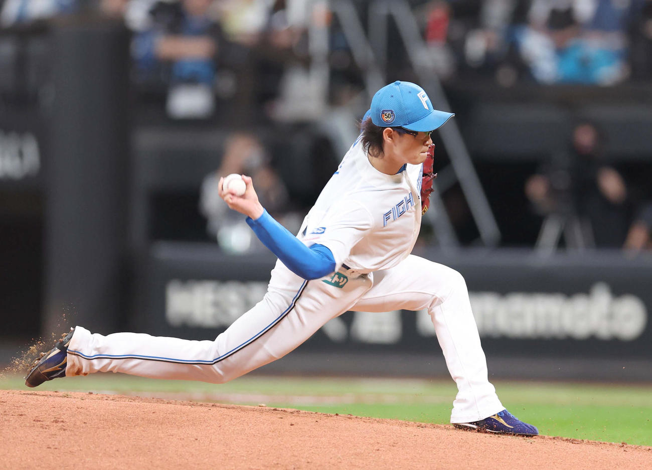 日本ハム対オリックス　2回途中登板の鈴木（撮影・黒川智章）