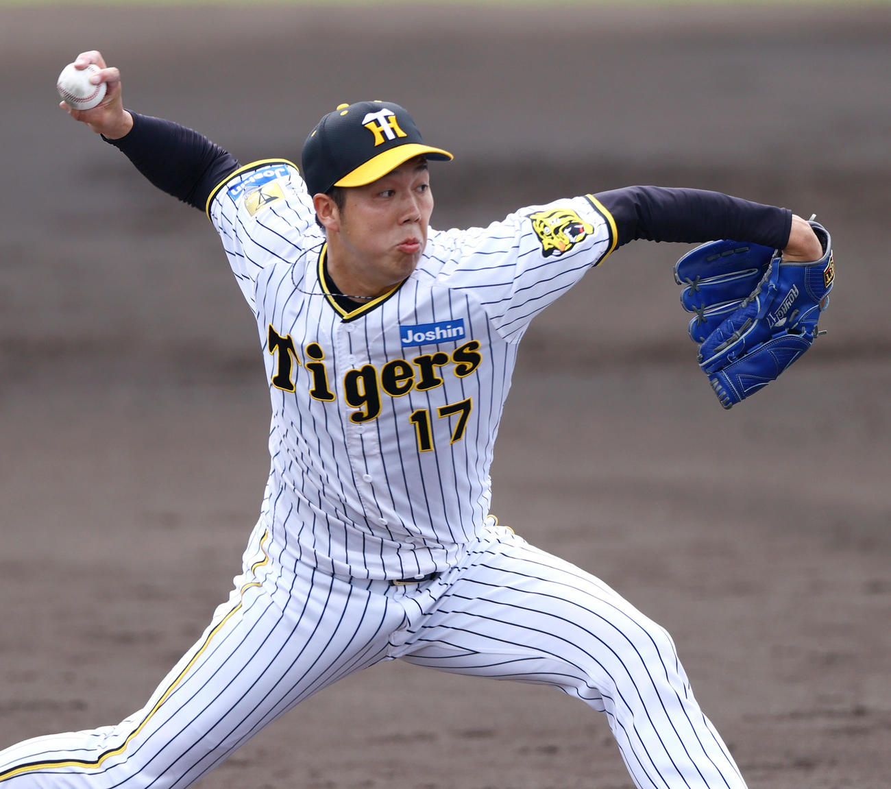 ウエスタン・リーグ　阪神対オリックス　力投する阪神青柳（撮影・上山淳一）