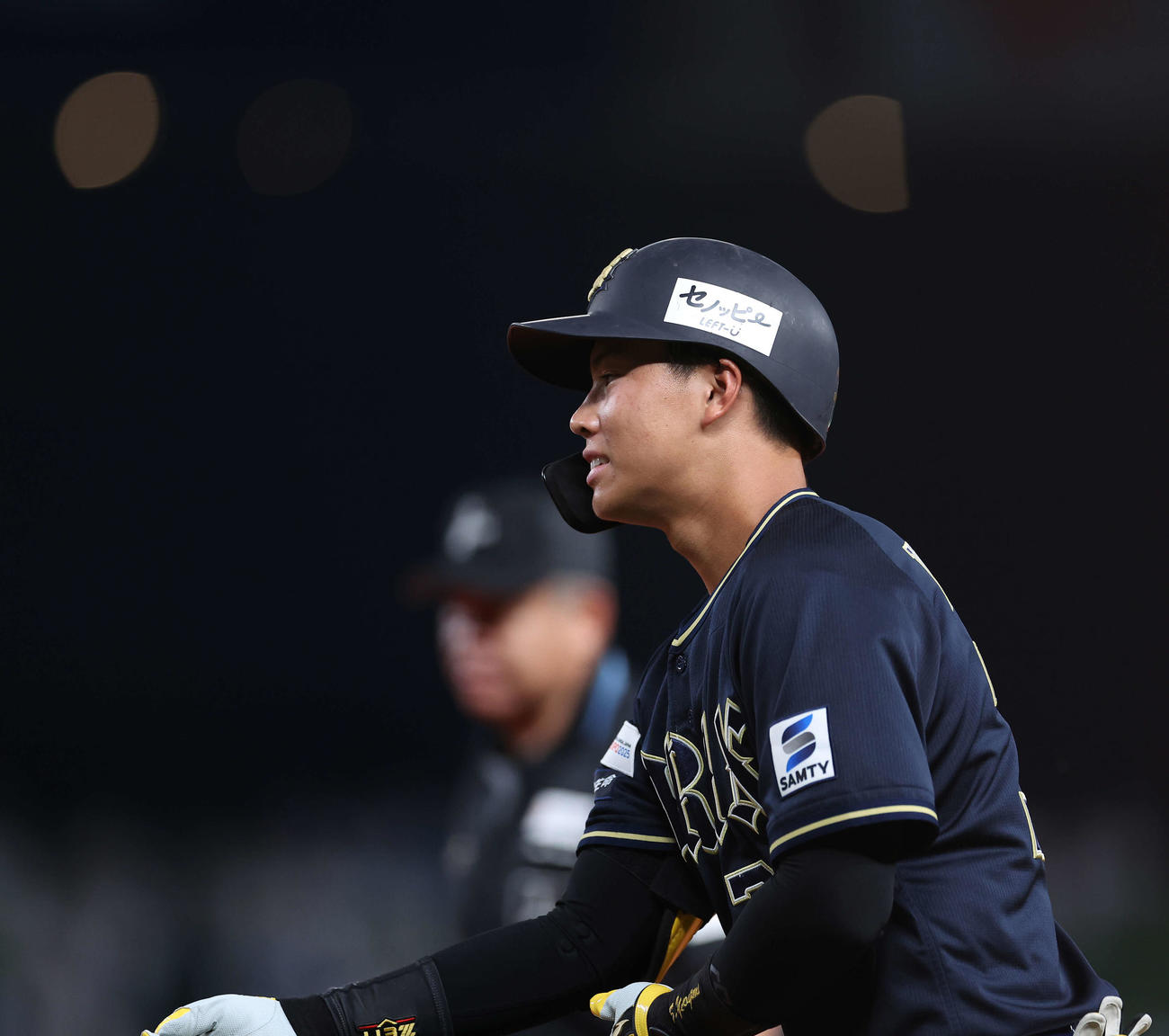 西武対オリックス　4回表オリックス1死、一塁内野安打を放ち出塁する横山聖（撮影・河田真司）