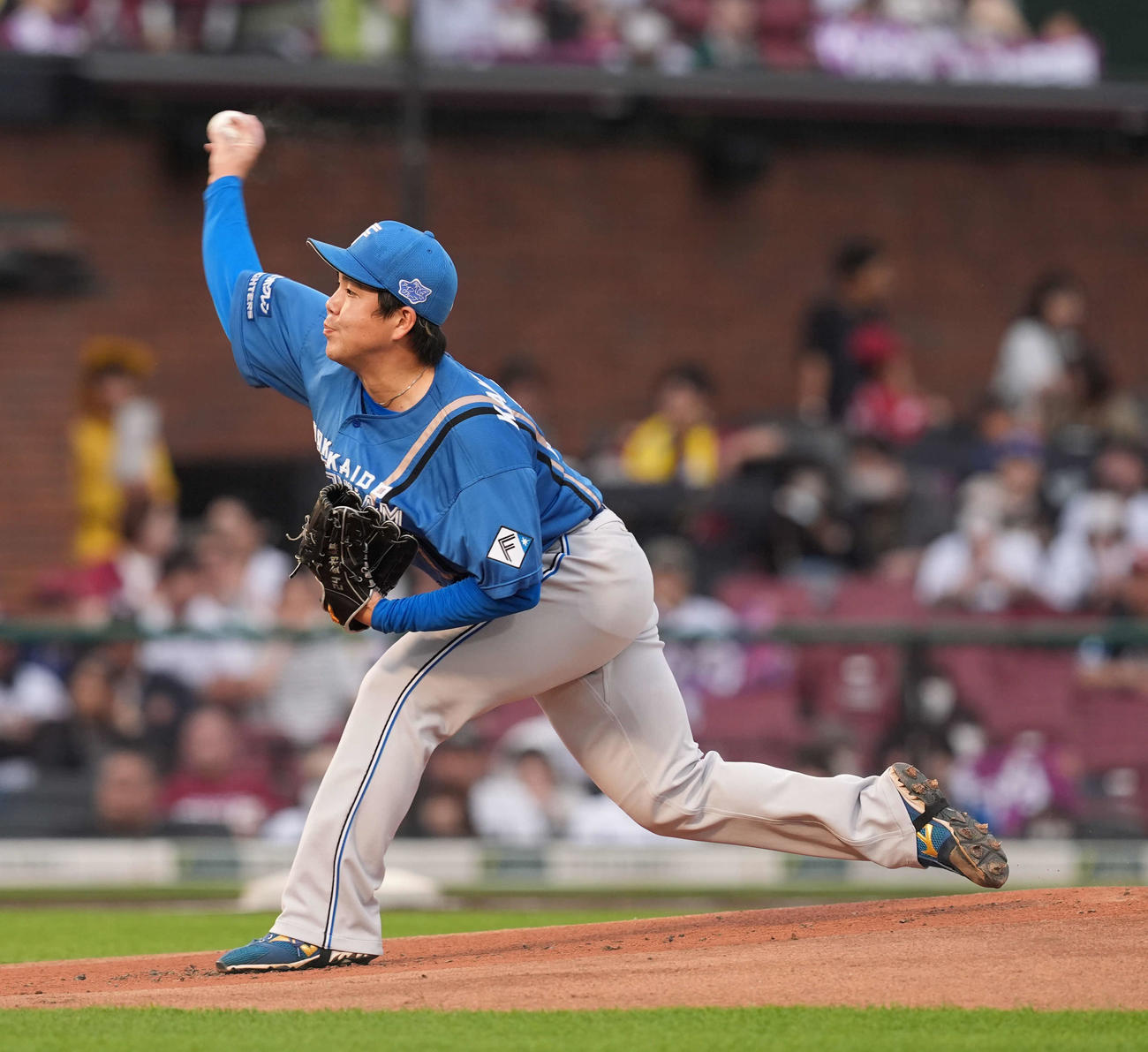 楽天対日本ハム　力投する日本ハム先発の金村（撮影・井上学）