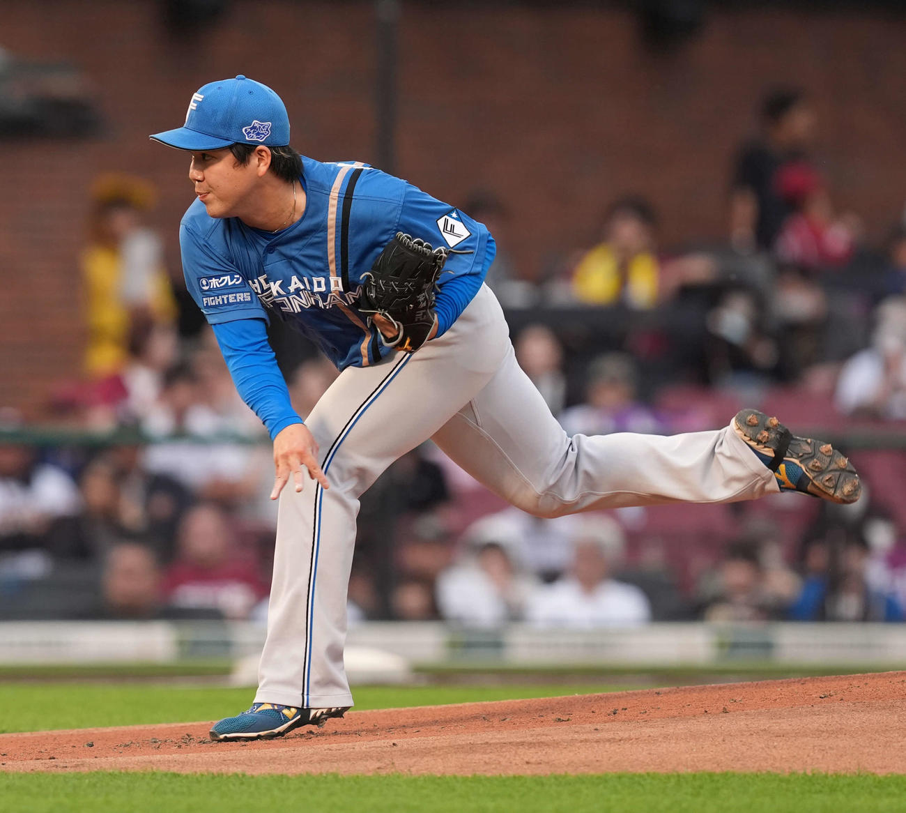 楽天対日本ハム　力投する日本ハム先発の金村（撮影・井上学）