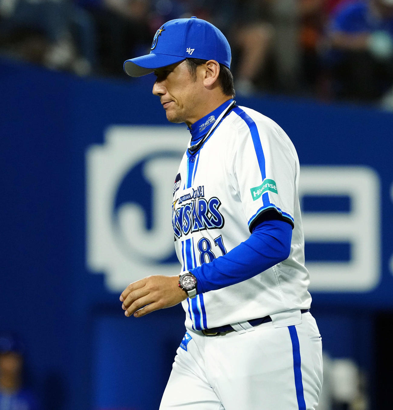 DeNA対広島　広島に敗れたDeNA三浦大輔監督（撮影・たえ見朱実）