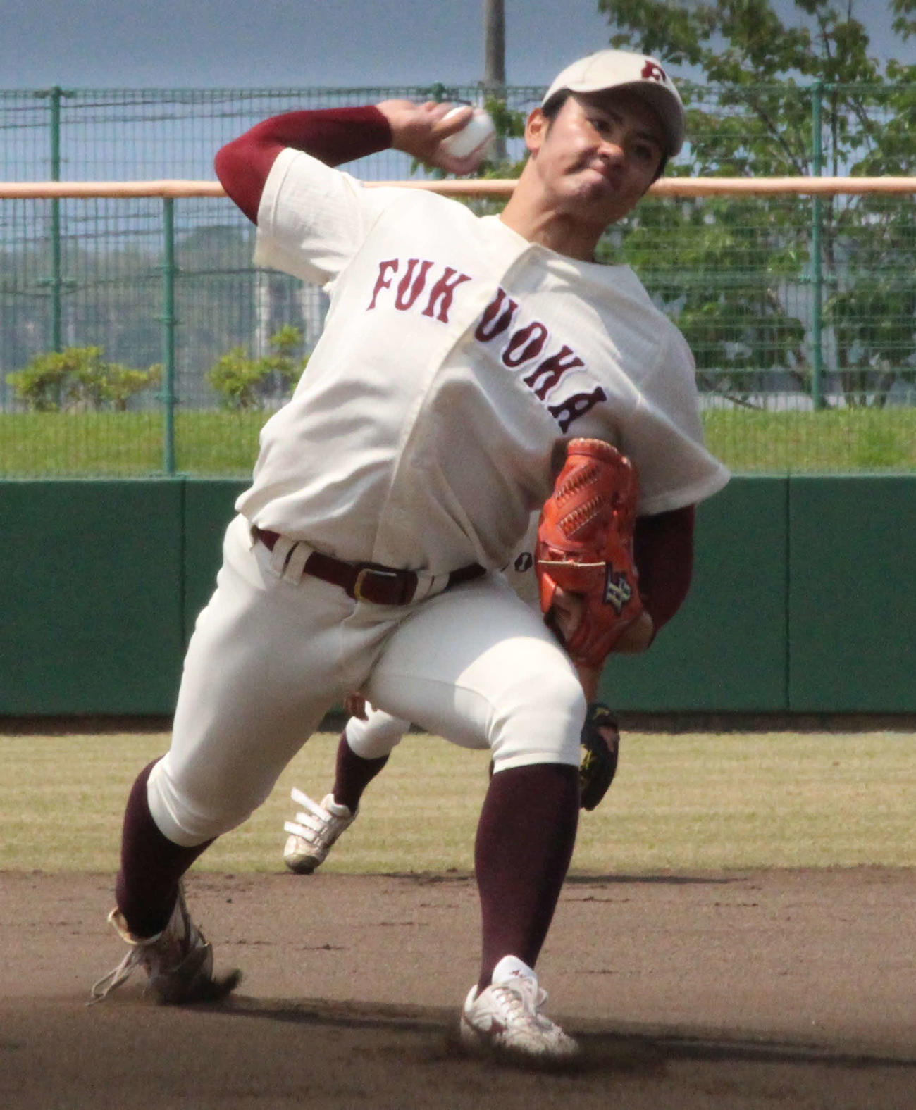 北九大対福岡大　7回3失点で優勝に貢献した福岡大・朝吹投手（撮影・菊川光一）