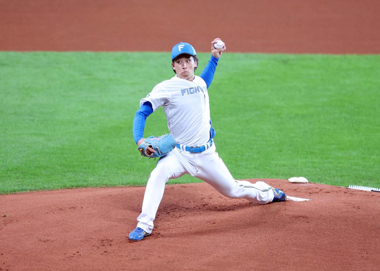 イースタン・リーグ　日本ハム対巨人　4回を投げ無安打に抑える細野（撮影・黒川智章）