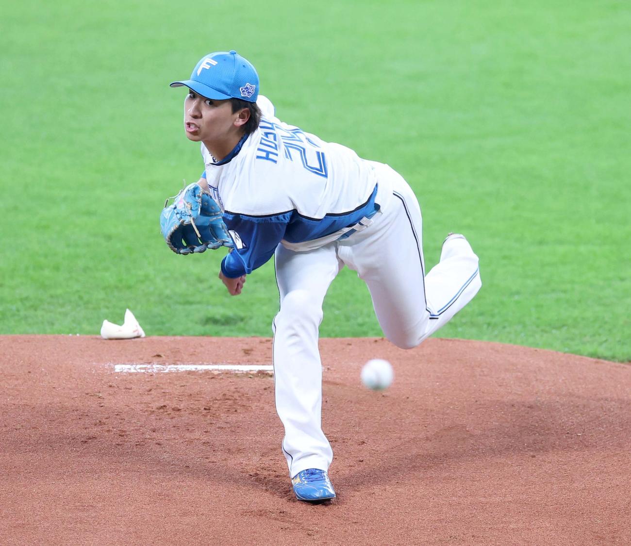 イースタン・リーグ　日本ハム対巨人　4回を投げ無安打に抑える細野（撮影・黒川智章）