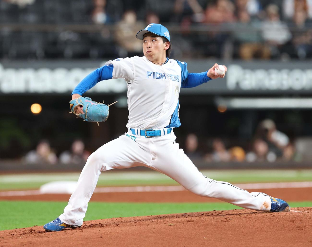 イースタン・リーグ　日本ハム対巨人　4回を投げ無安打に抑える細野（撮影・黒川智章）
