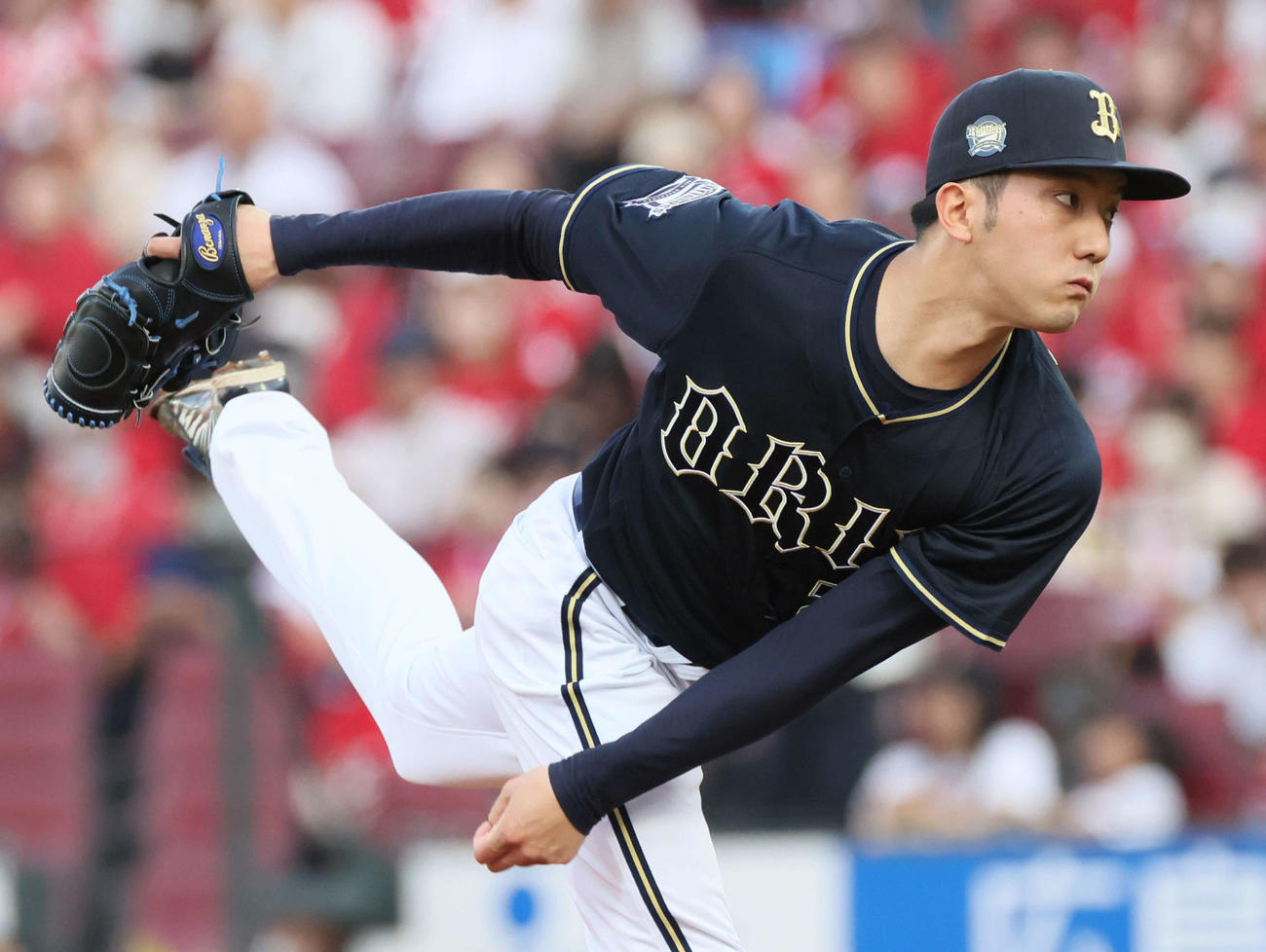 広島対オリックス　オリックス先発の田嶋（撮影・加藤孝規）