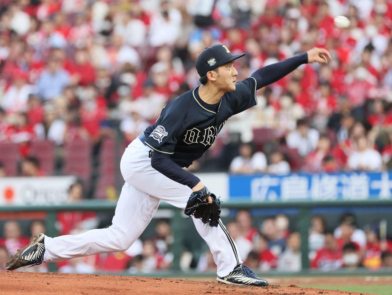 広島対オリックス　オリックス先発の田嶋（撮影・加藤孝規）