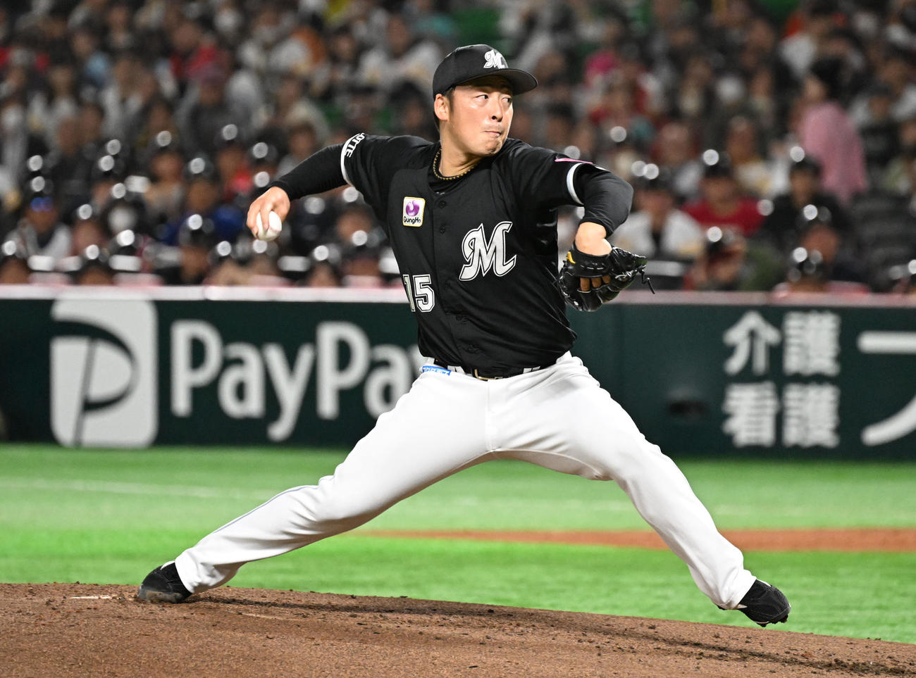 ロッテ美馬学（2024年4月4日撮影）