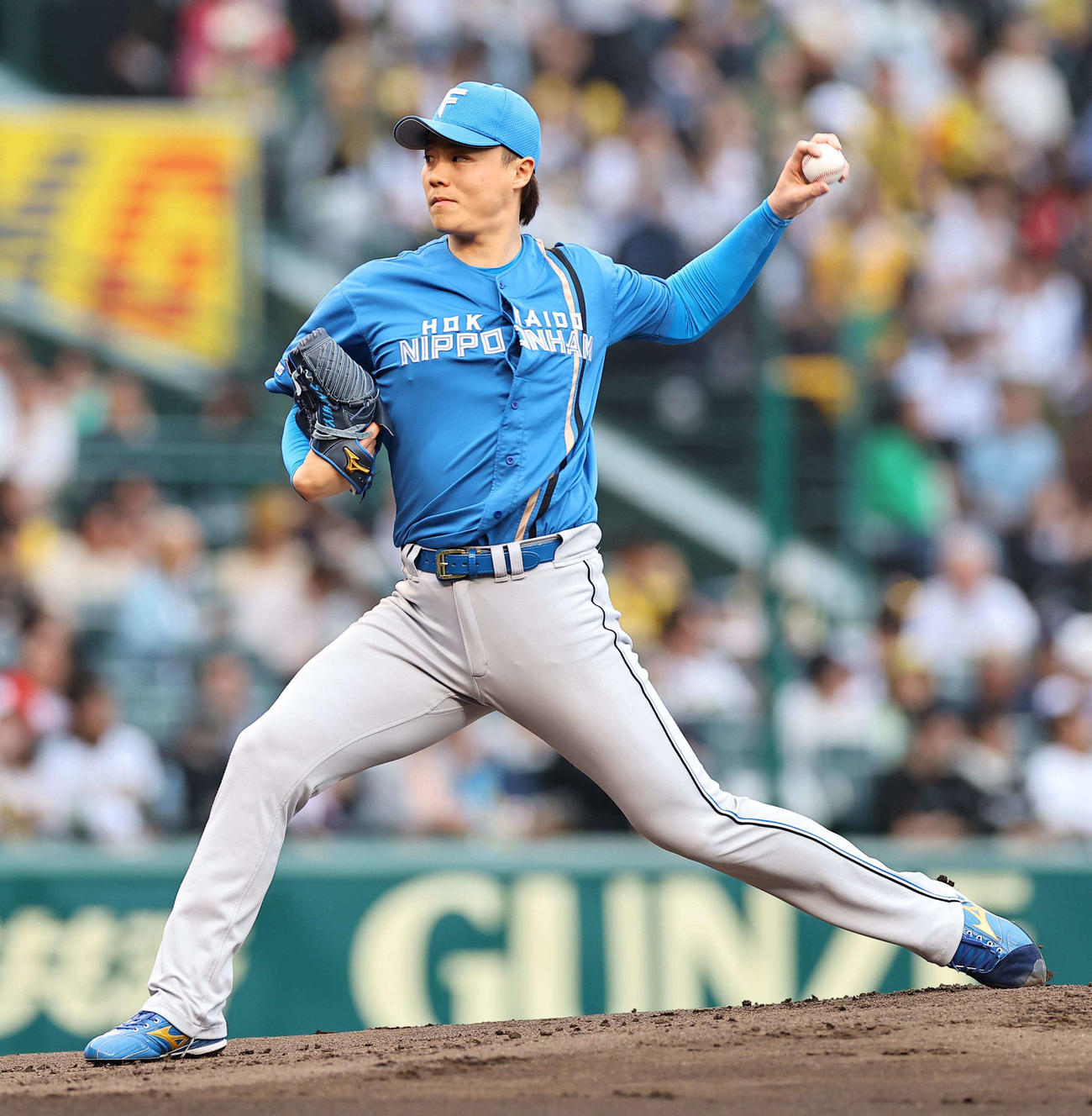 阪神対日本ハム　日本ハム先発の山崎（撮影・上田博志）