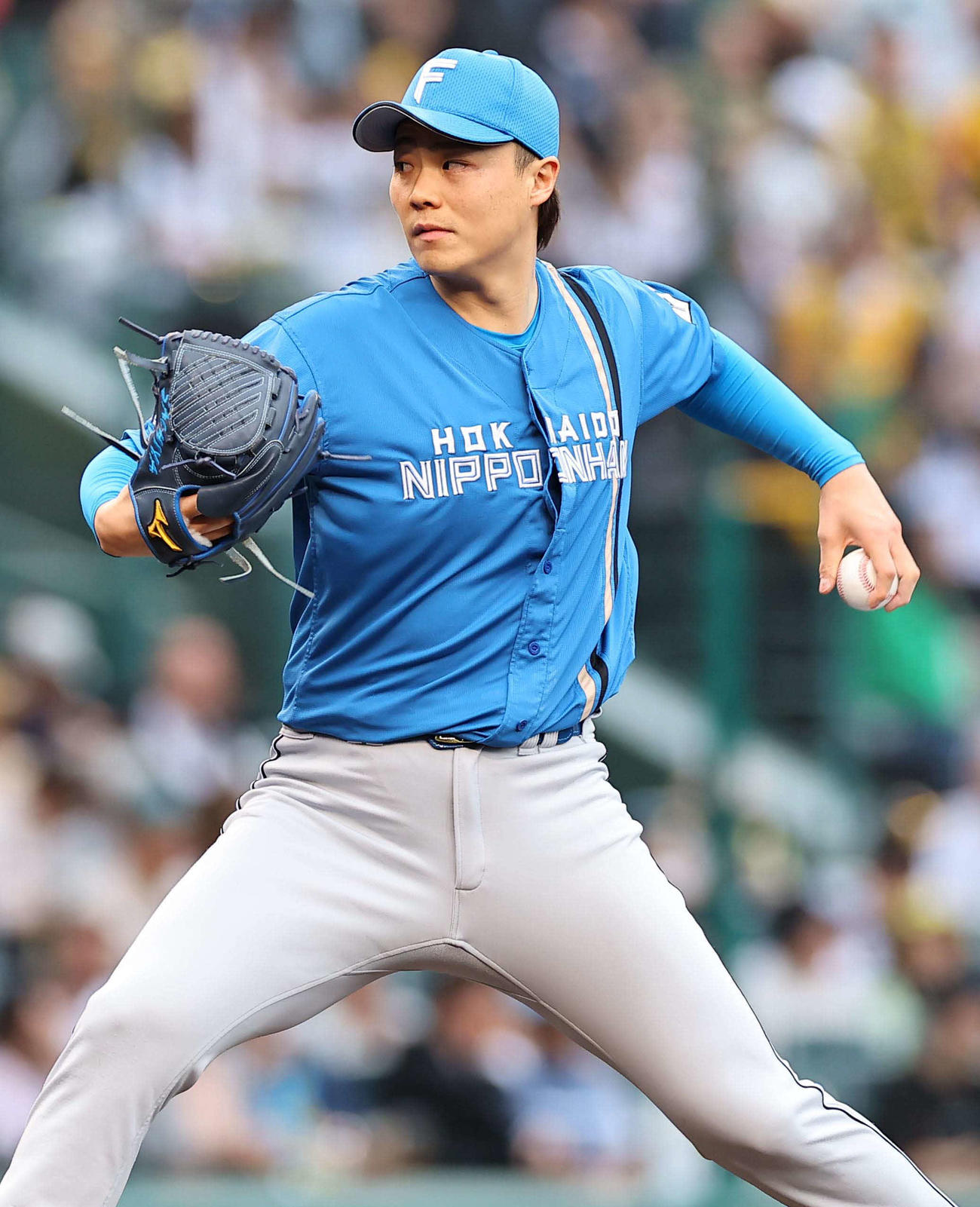阪神対日本ハム　日本ハム先発の山崎（撮影・上田博志）