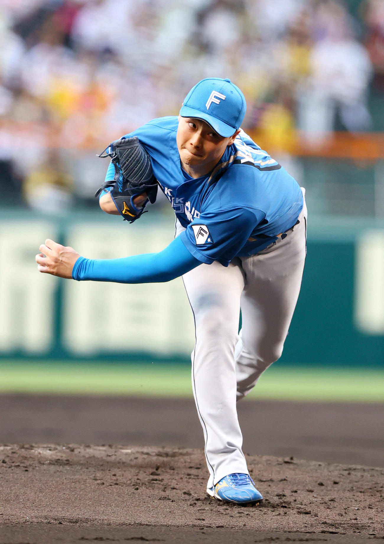阪神対日本ハム　日本ハム先発の山崎（撮影・上山淳一）