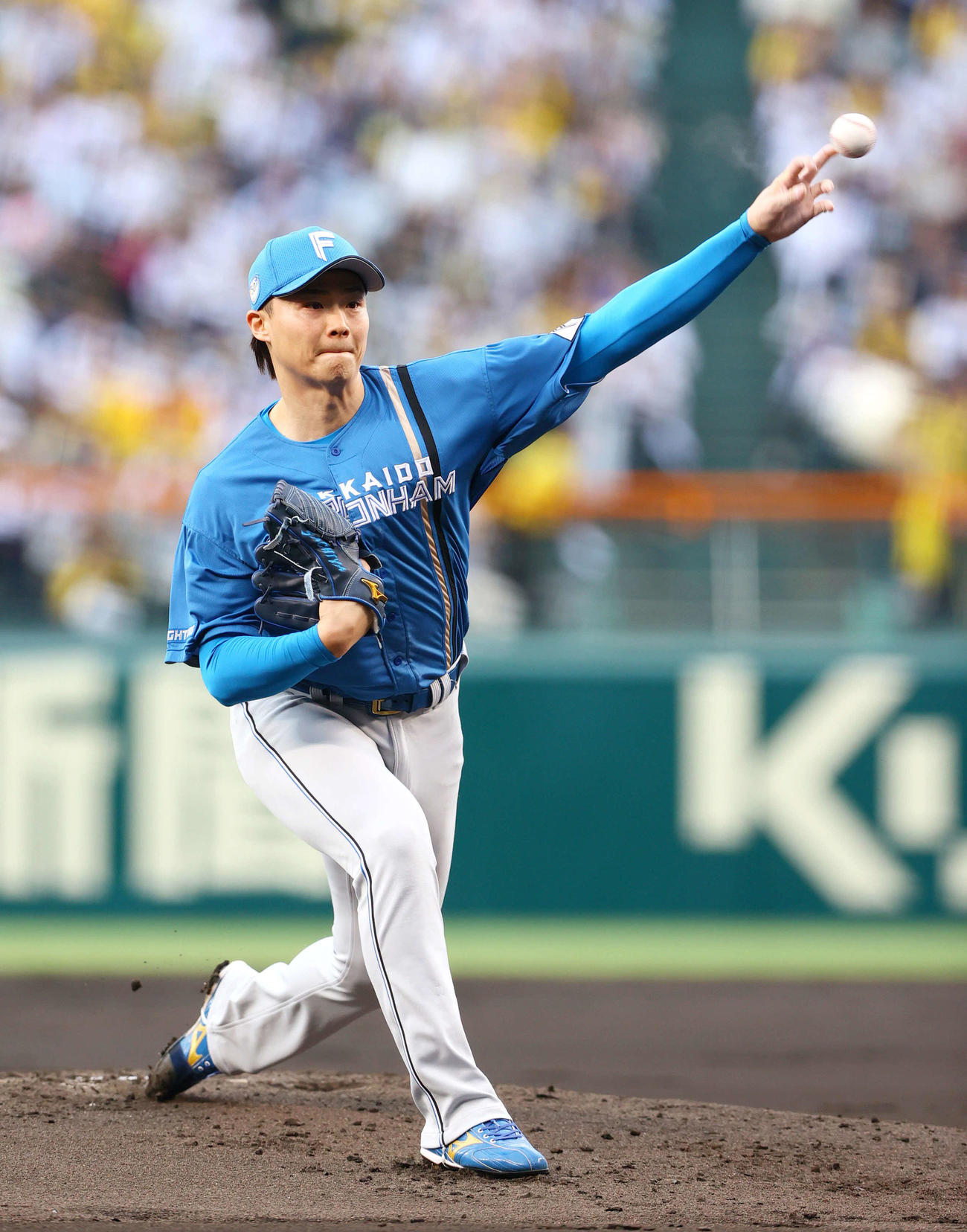 阪神対日本ハム　日本ハム先発の山崎（撮影・上山淳一）