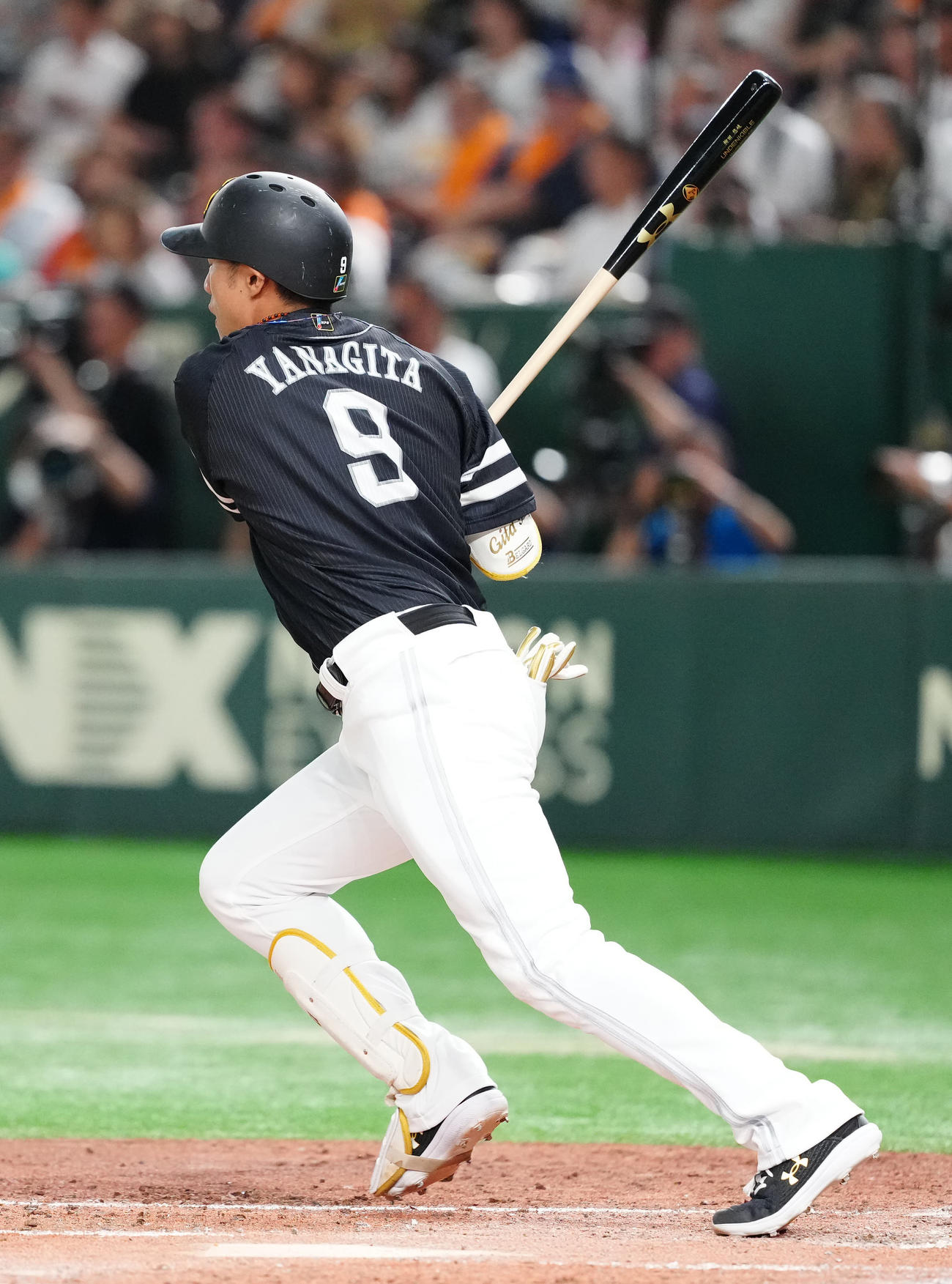 巨人対ソフトバンク　2回表ソフトバンク2死満塁、適時内野安打とする柳田（撮影・江口和貴）