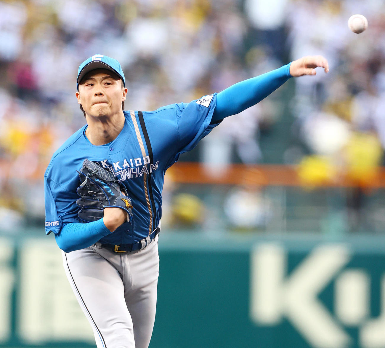 阪神対日本ハム　日本ハム先発の山崎（撮影・上山淳一）