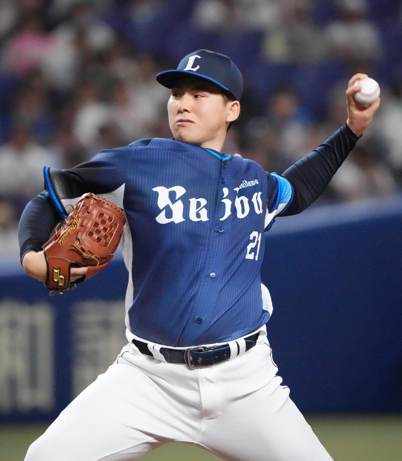 中日対西武　1回裏、登板する西武先発の武内（撮影・森本幸一）