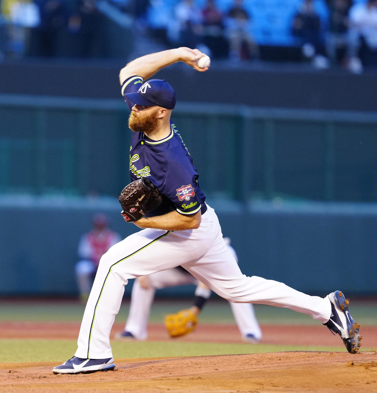 楽天対ヤクルト　ヤクルト先発のサイスニード（撮影・江口和貴）