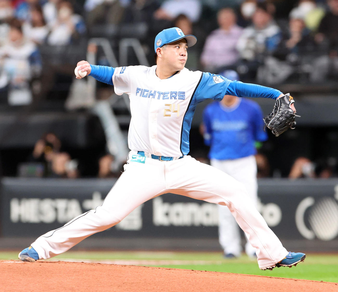 日本ハム対DeNA　日本ハム先発の金村（撮影・佐藤翔太）