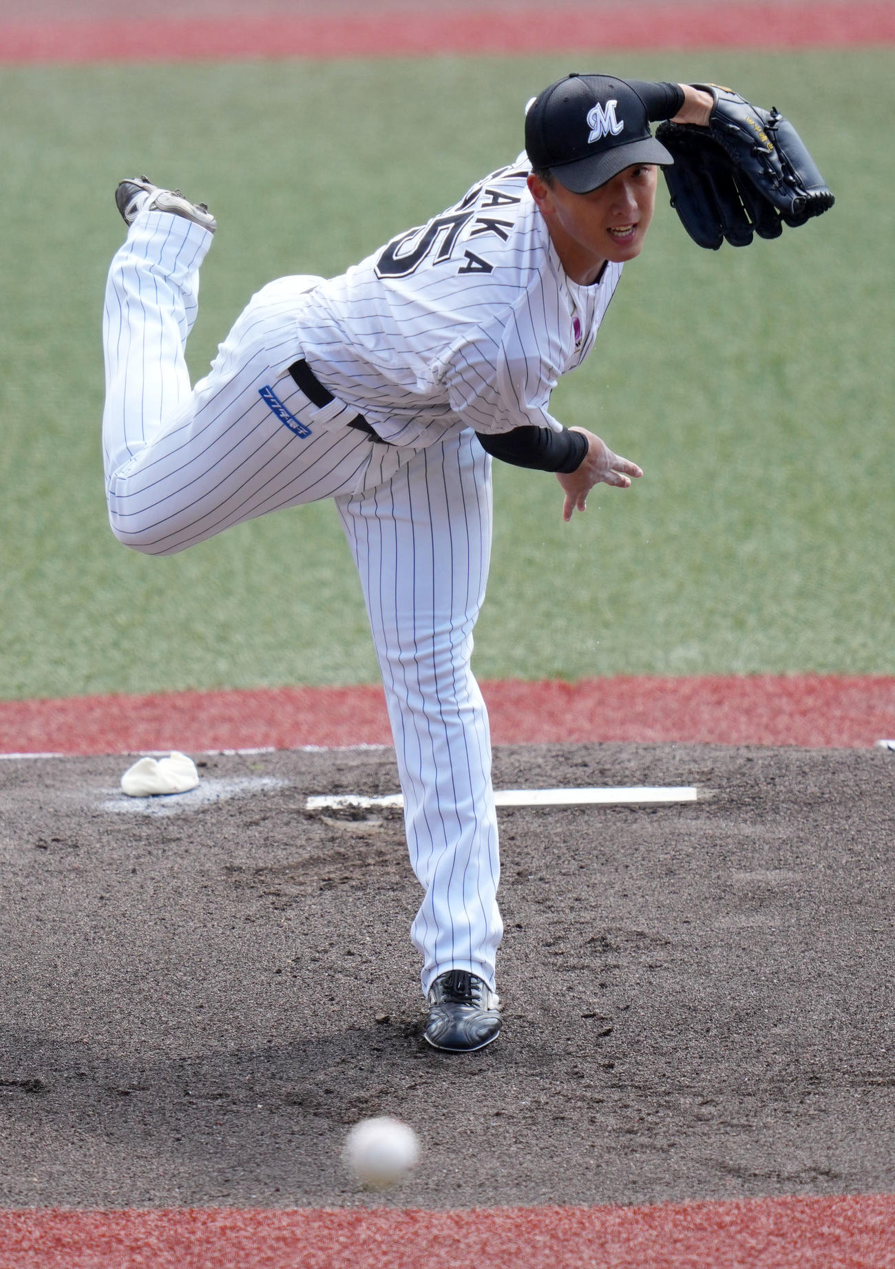 ロッテ対阪神　力投するロッテ先発の田中晴（撮影・横山健太）