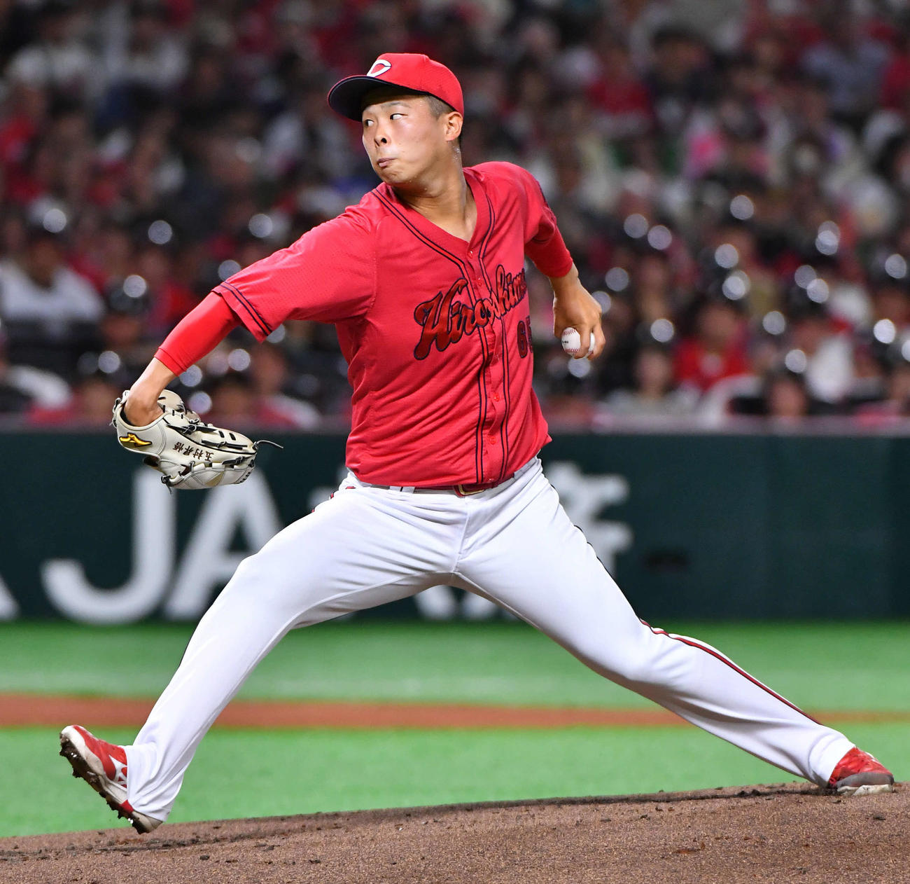 ソフトバンク対広島　広島先発の玉村（撮影・岩下翔太）