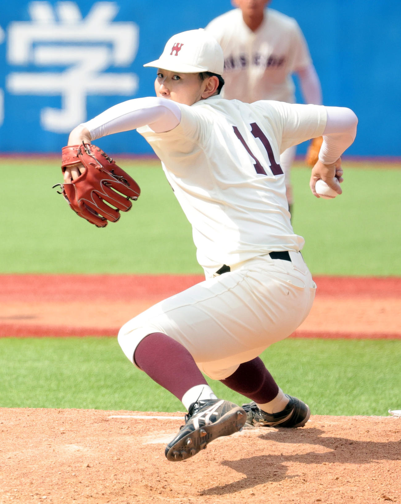 慶大対早大　早大先発の伊藤樹（撮影・野上伸悟）