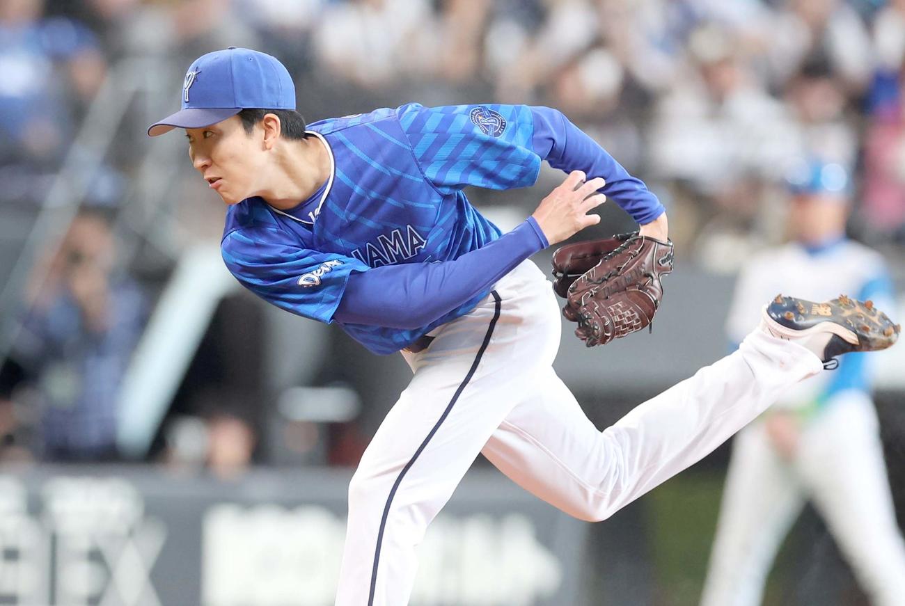 日本ハム対DeNA DeNA先発の大貫（撮影・黒川智章）