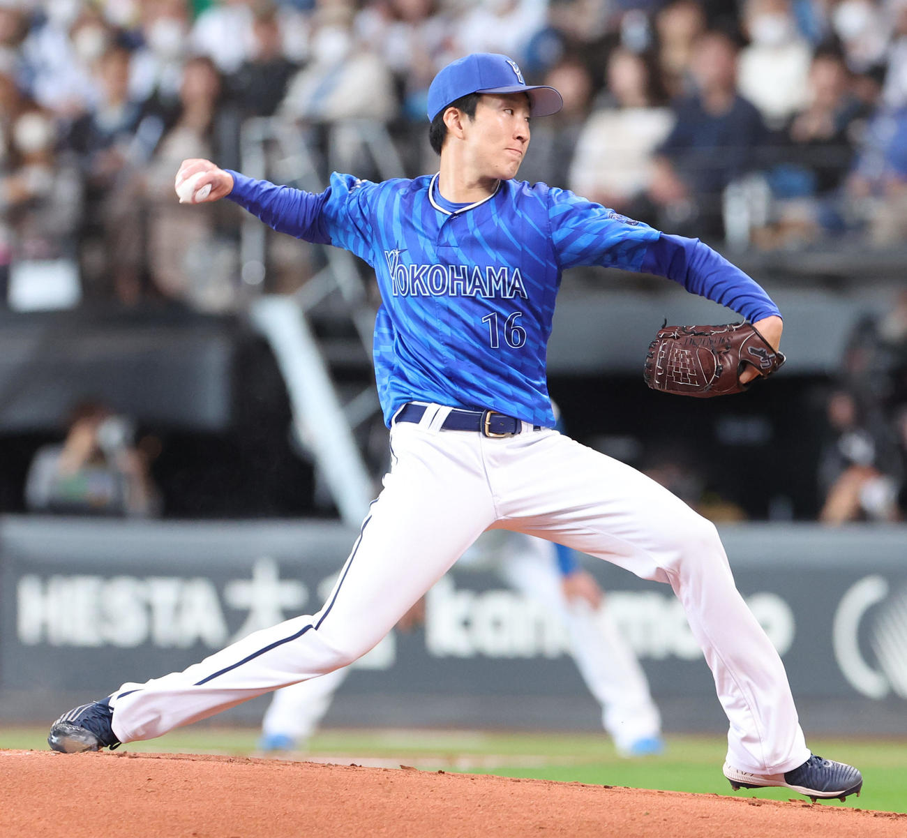 日本ハム対DeNA DeNA先発の大貫（撮影・佐藤翔太）