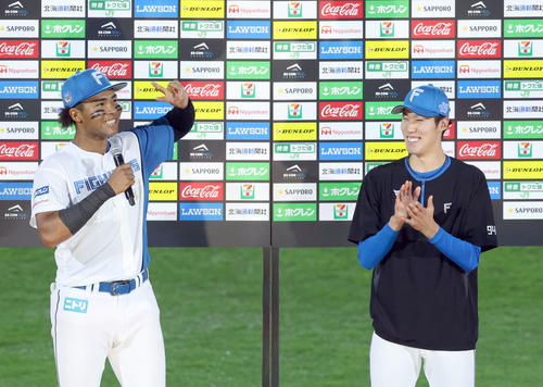 日本ハム】水谷瞬プロ初本塁打「熱男」ポーズの熱い理由「川村さんへ