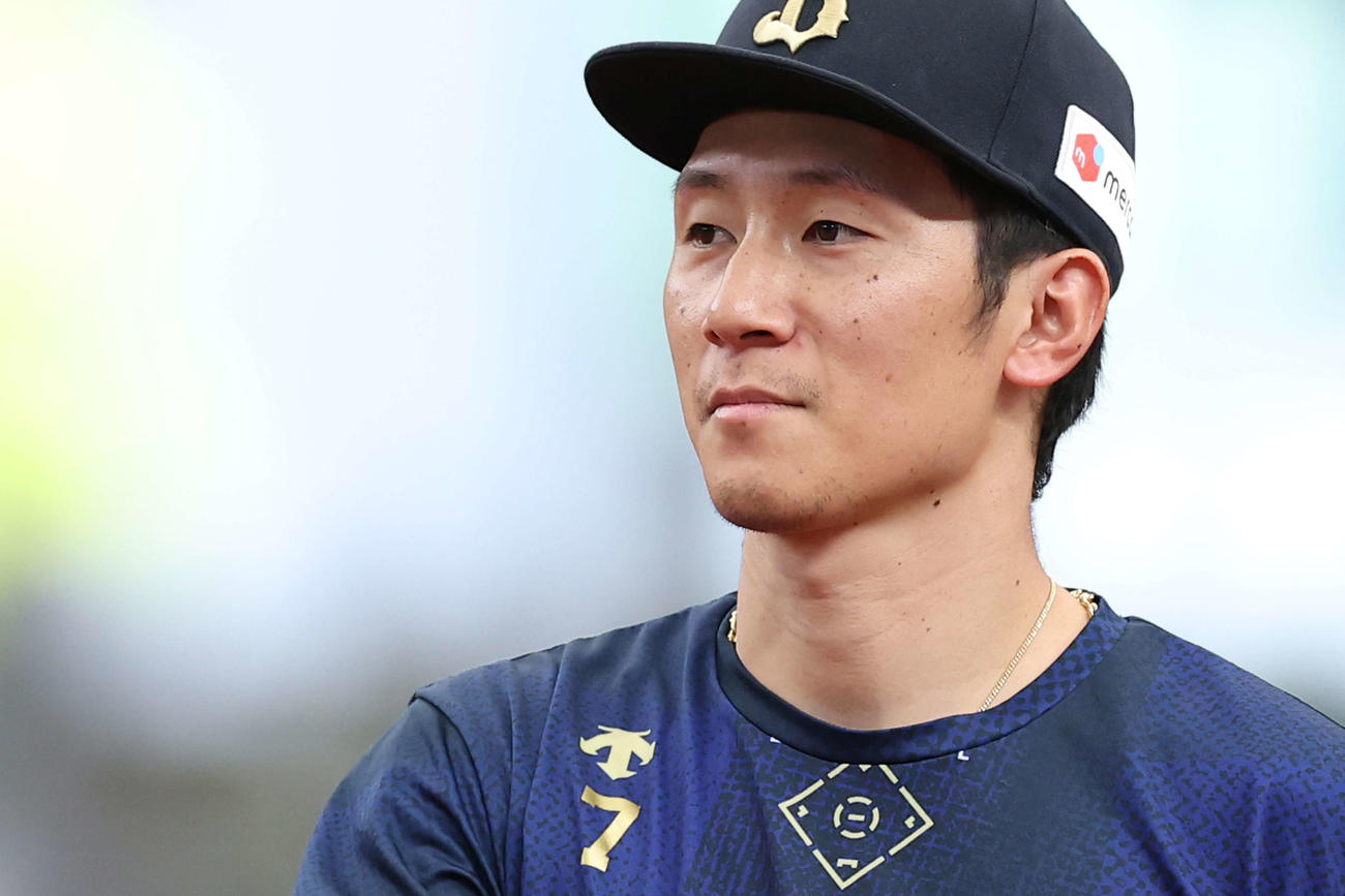 オリックス西川龍馬（2024年5月26日撮影）