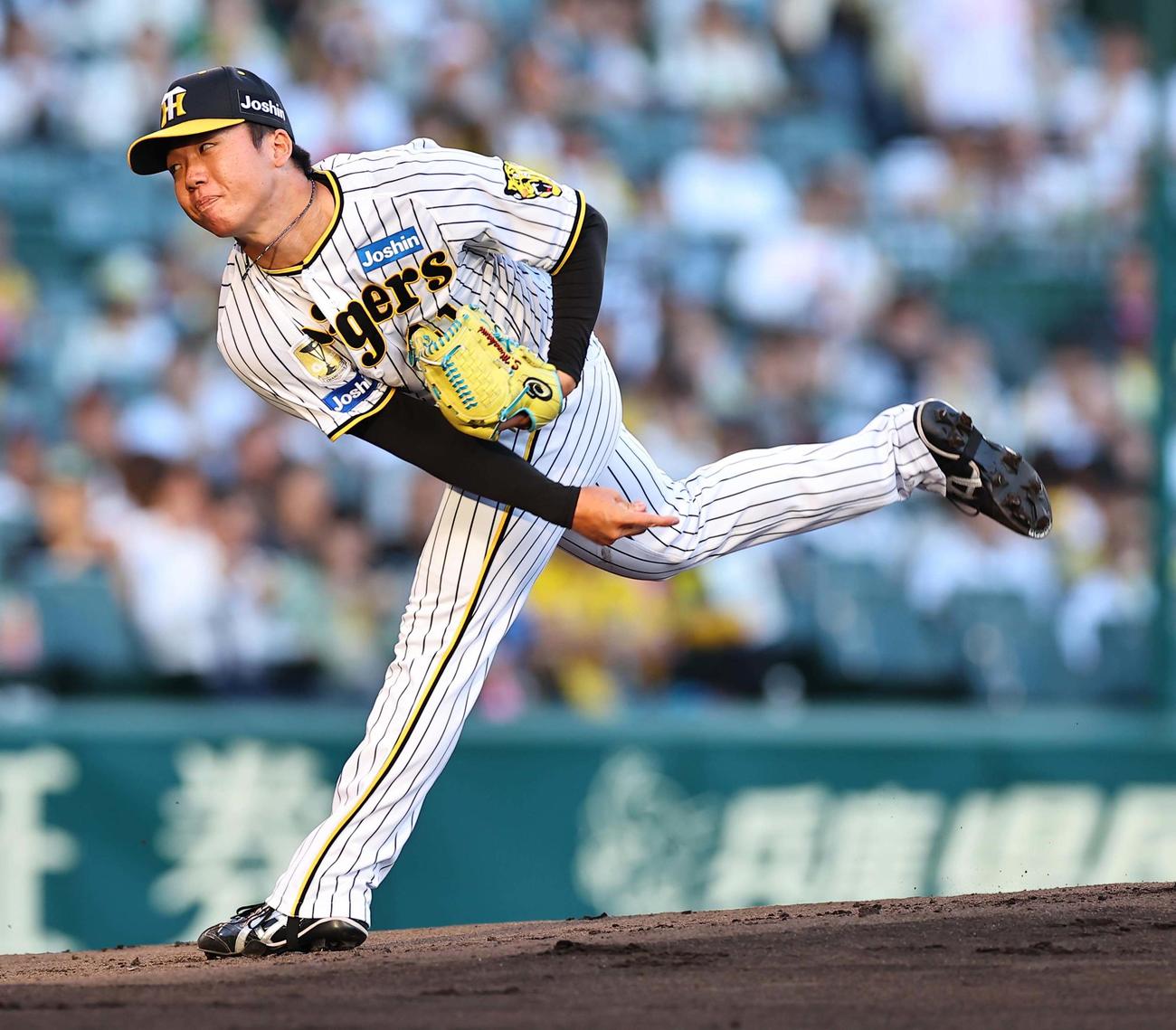 阪神対楽天　阪神先発の村上（撮影・上田博志）