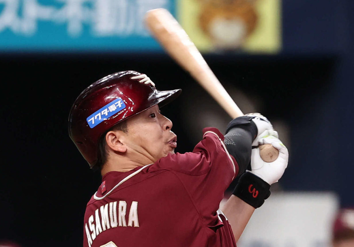 楽天浅村栄斗（2024年5月17日撮影）