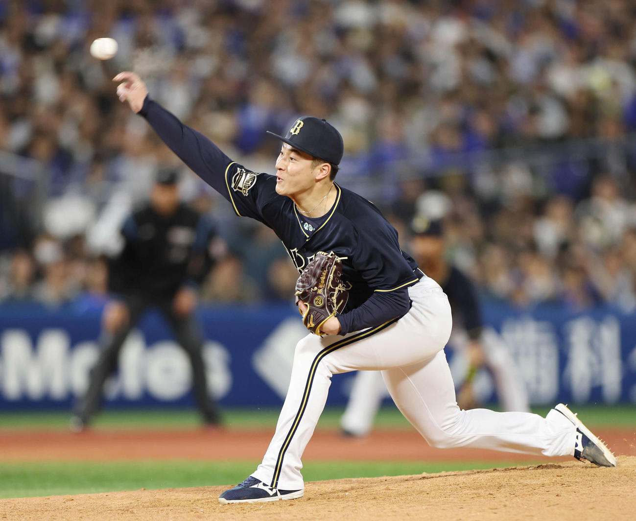 DeNA対オリックス　オリックス3番手の吉田（撮影・宮地輝）