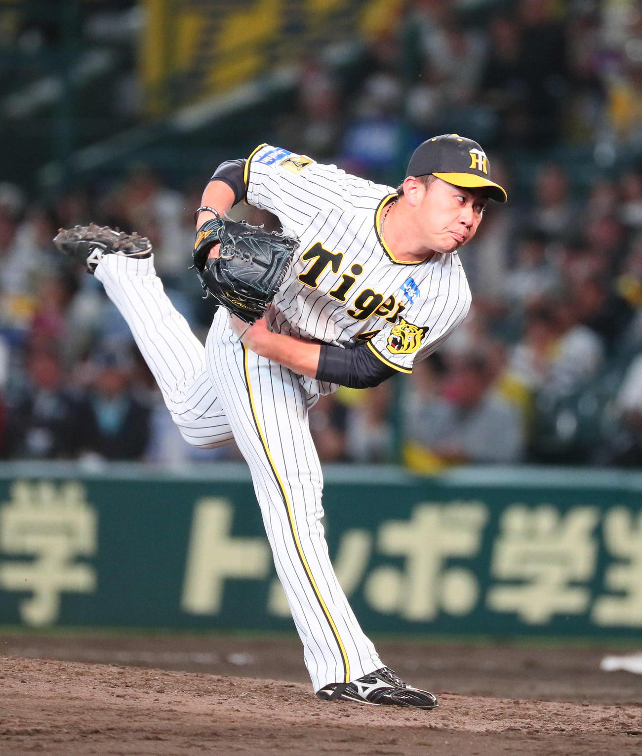 阪神対楽天　7回表を無失点に抑えた桐敷（撮影・宮崎幸一）