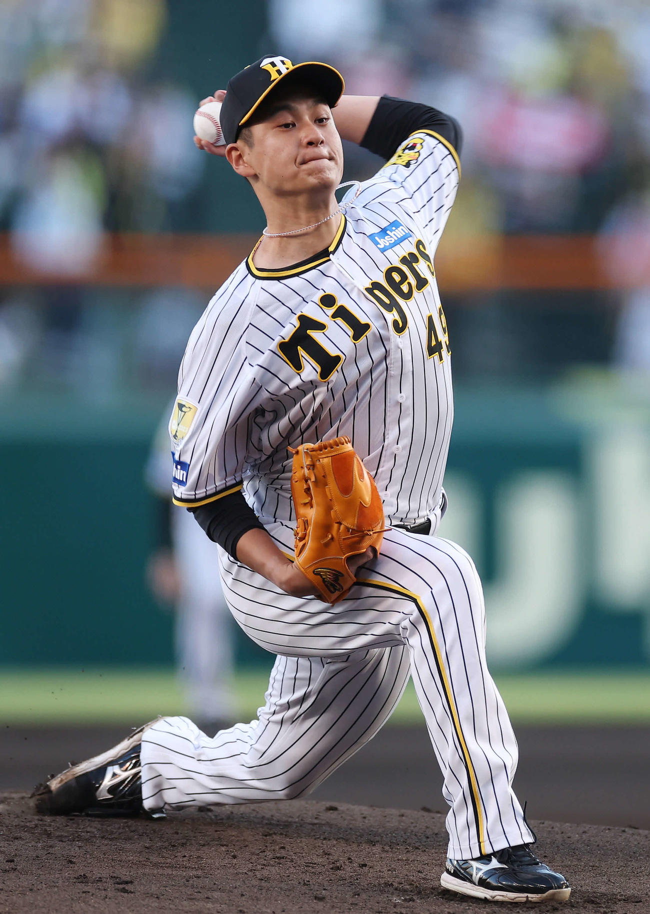 阪神対楽天　力投する阪神先発の大竹（撮影・前田充）