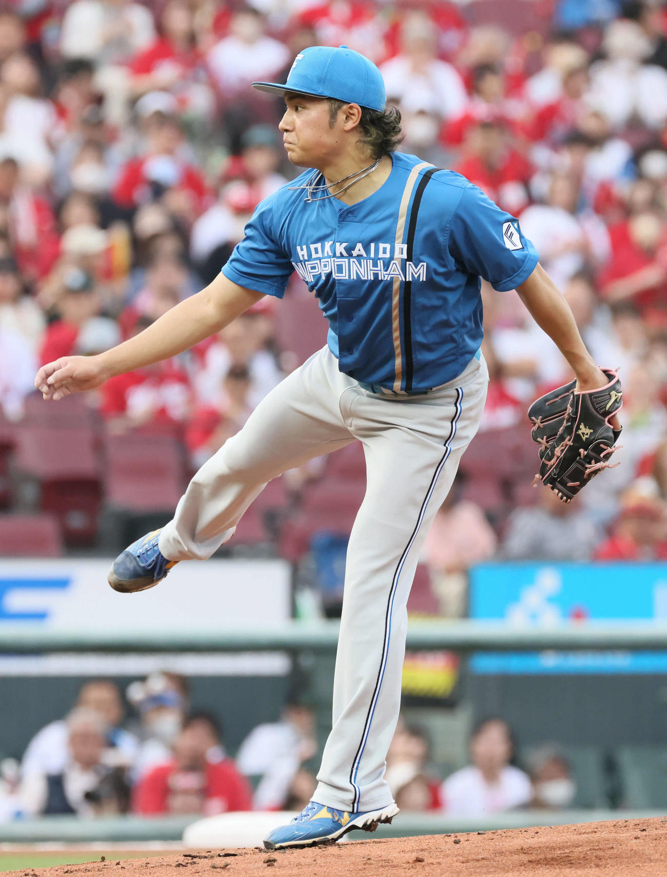 開幕5連勝を逃した日本ハム先発の伊藤（撮影・加藤孝規）