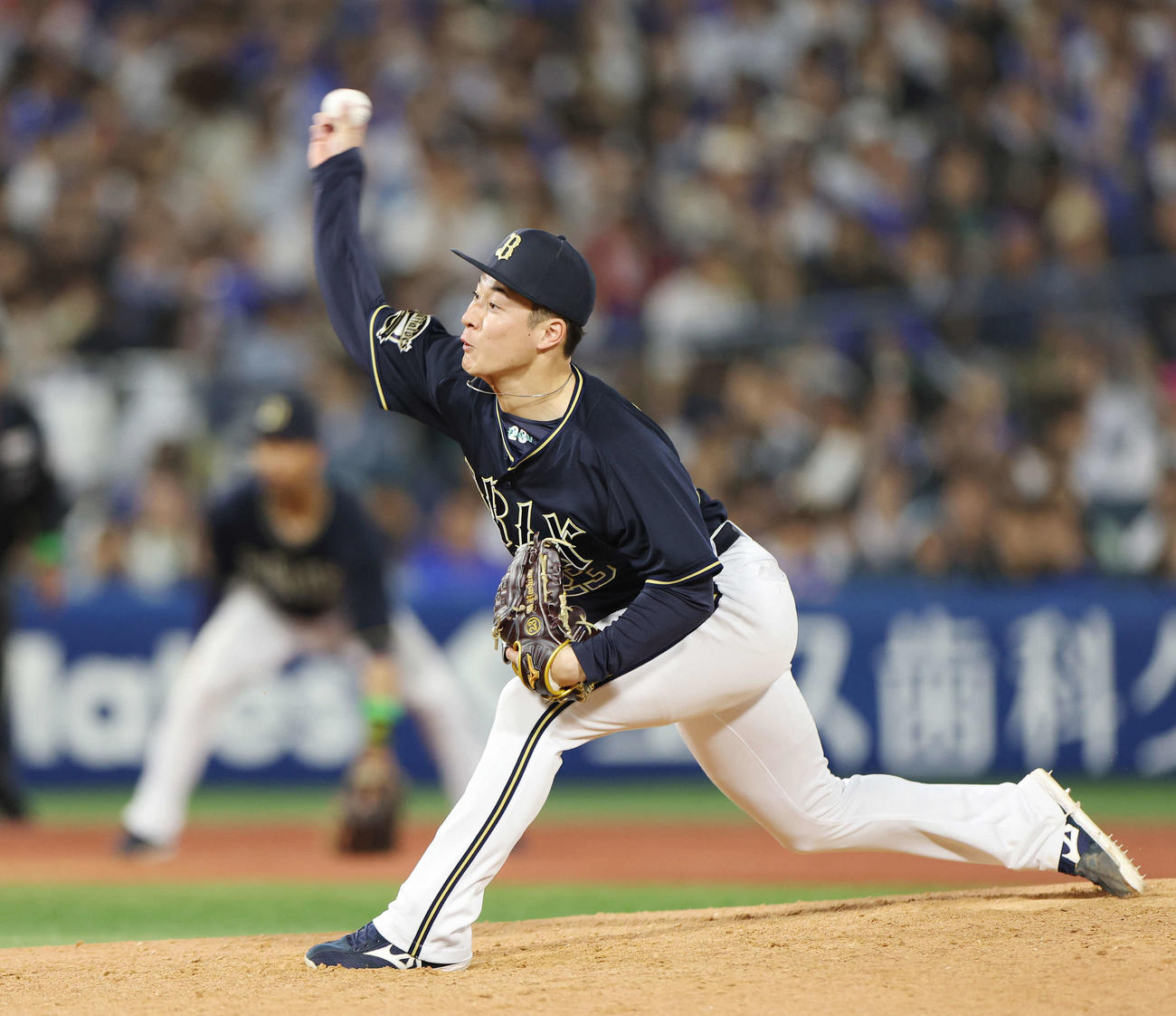 DeNA対オリックス　オリックス2番手の吉田（撮影・宮地輝）