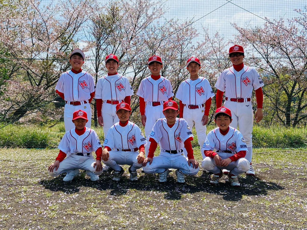 1年生9人の伊豆市リトルシニア