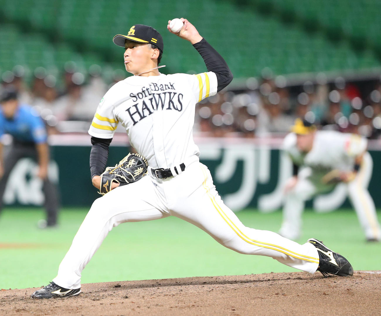 ウエスタン・リーグ　ソフトバンク対中日　先発・前田悠（撮影・鬼束羽瑠菜）