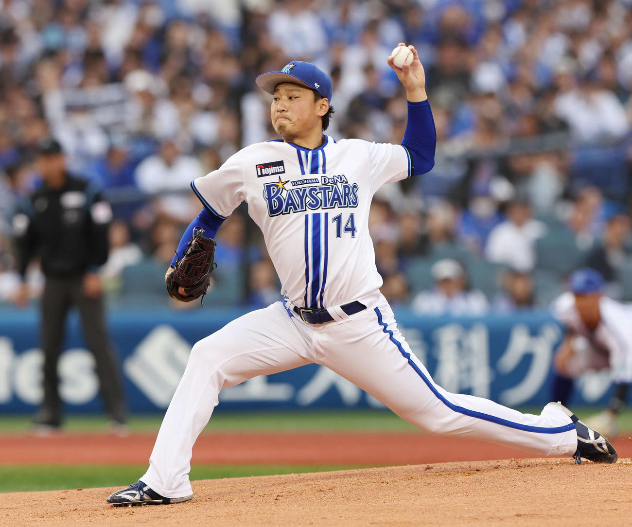 DeNA対オリックス　DeNA先発の石田健（撮影・宮地輝）