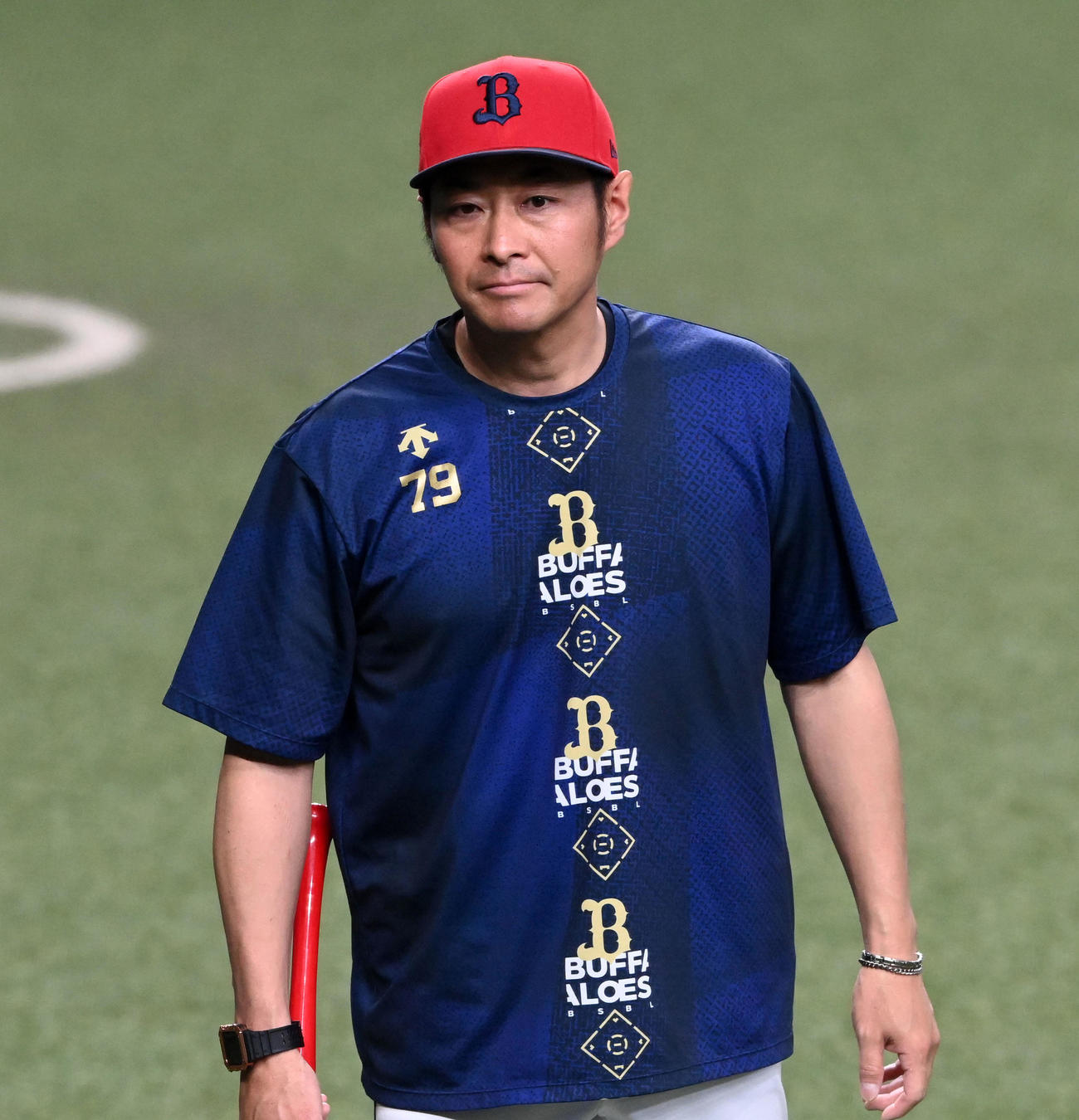 オリックス辻竜太郎コーチ（2024年4月撮影）