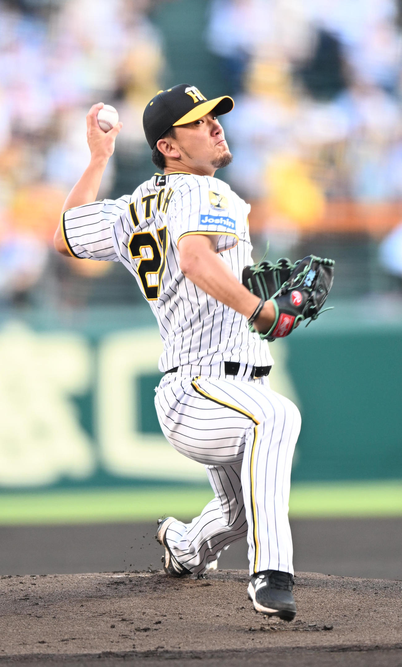 阪神対西武　力投する阪神先発の伊藤将（撮影・和賀正仁）