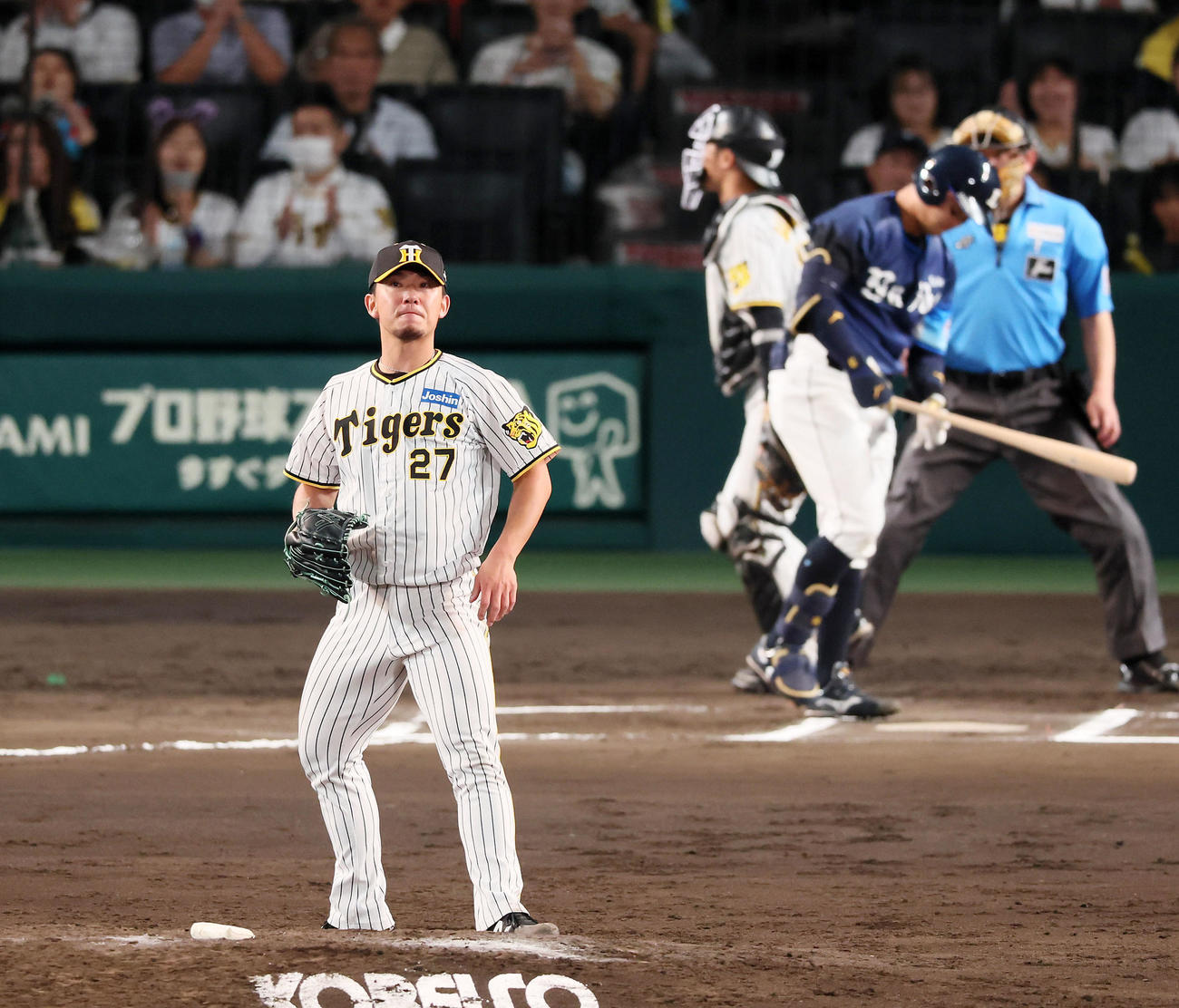 阪神対西武　6回表西武2死、伊藤将は蛭間を三振に仕留める（撮影・加藤哉）