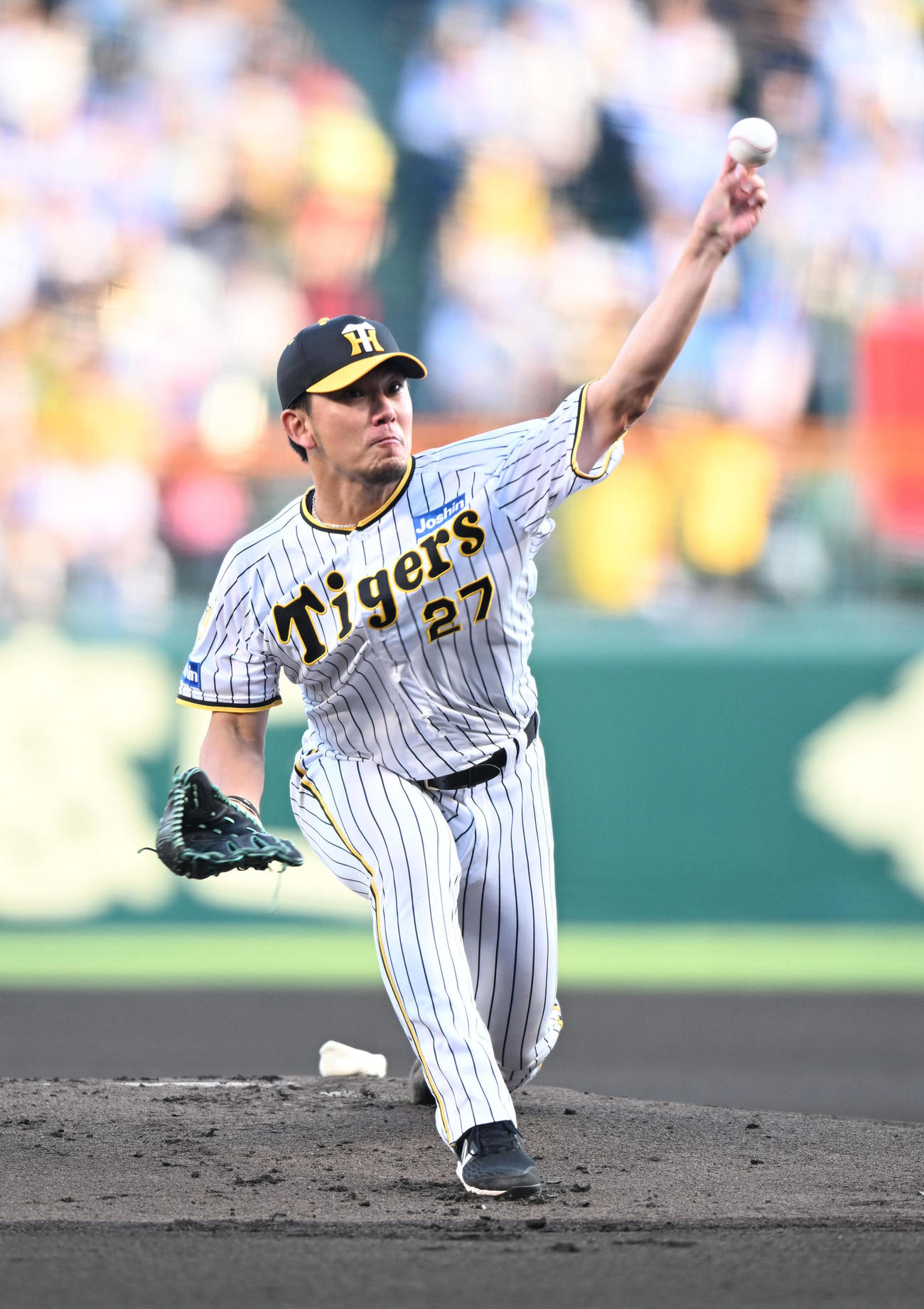 阪神対西武　先発する阪神伊藤将（撮影・和賀正仁）