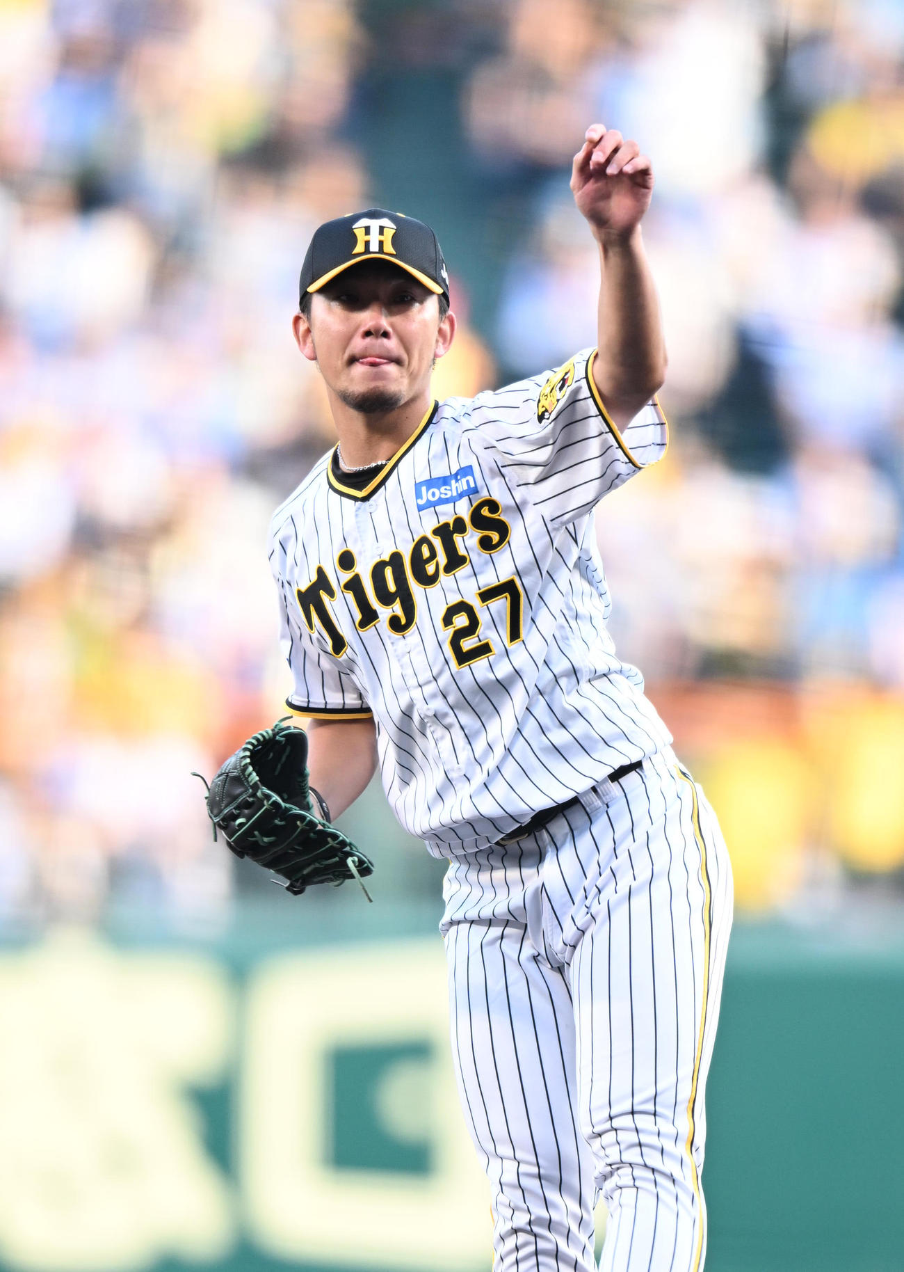 阪神対西武　先発する阪神伊藤将（撮影・和賀正仁）
