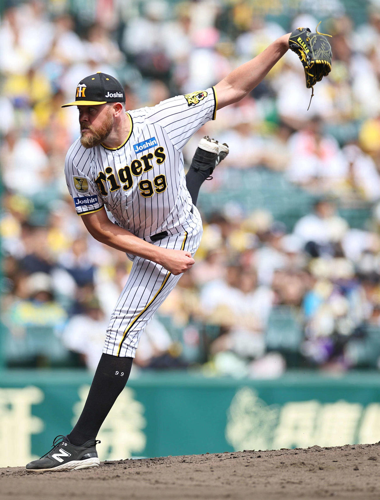 阪神対西武　阪神先発のビーズリー（撮影・上田博志）
