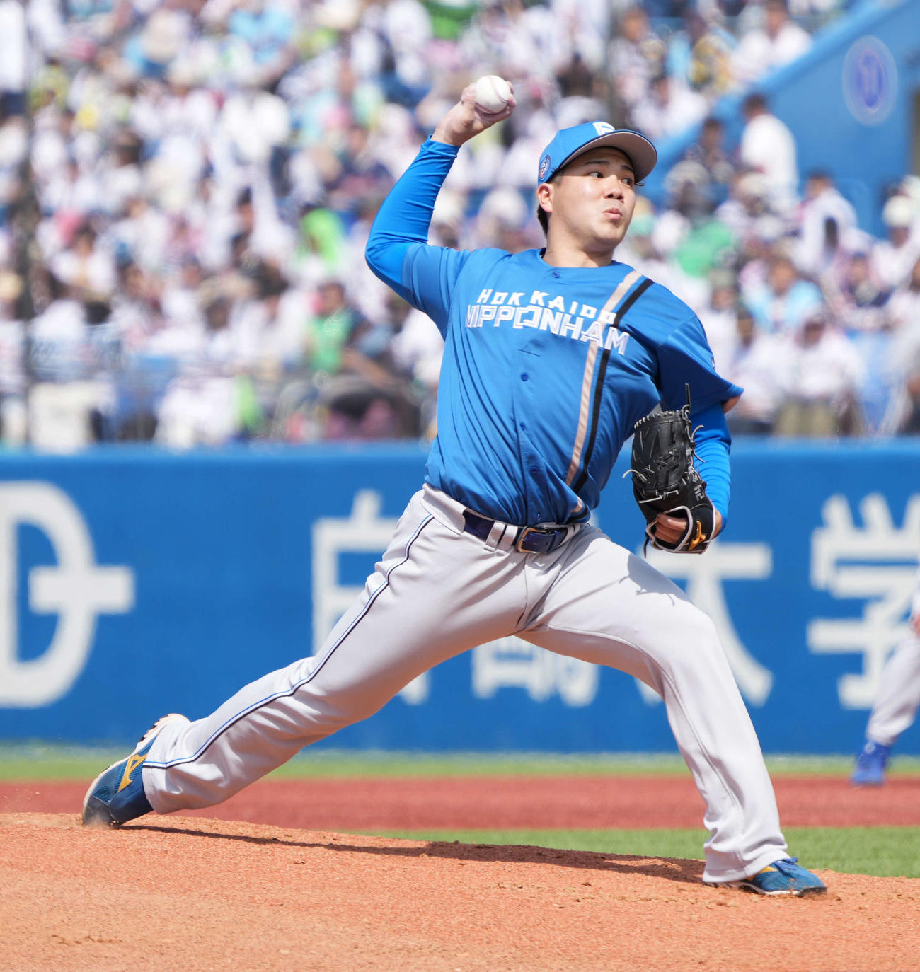 ヤクルト対日本ハム　日本ハム先発の金村（撮影・小沢裕）