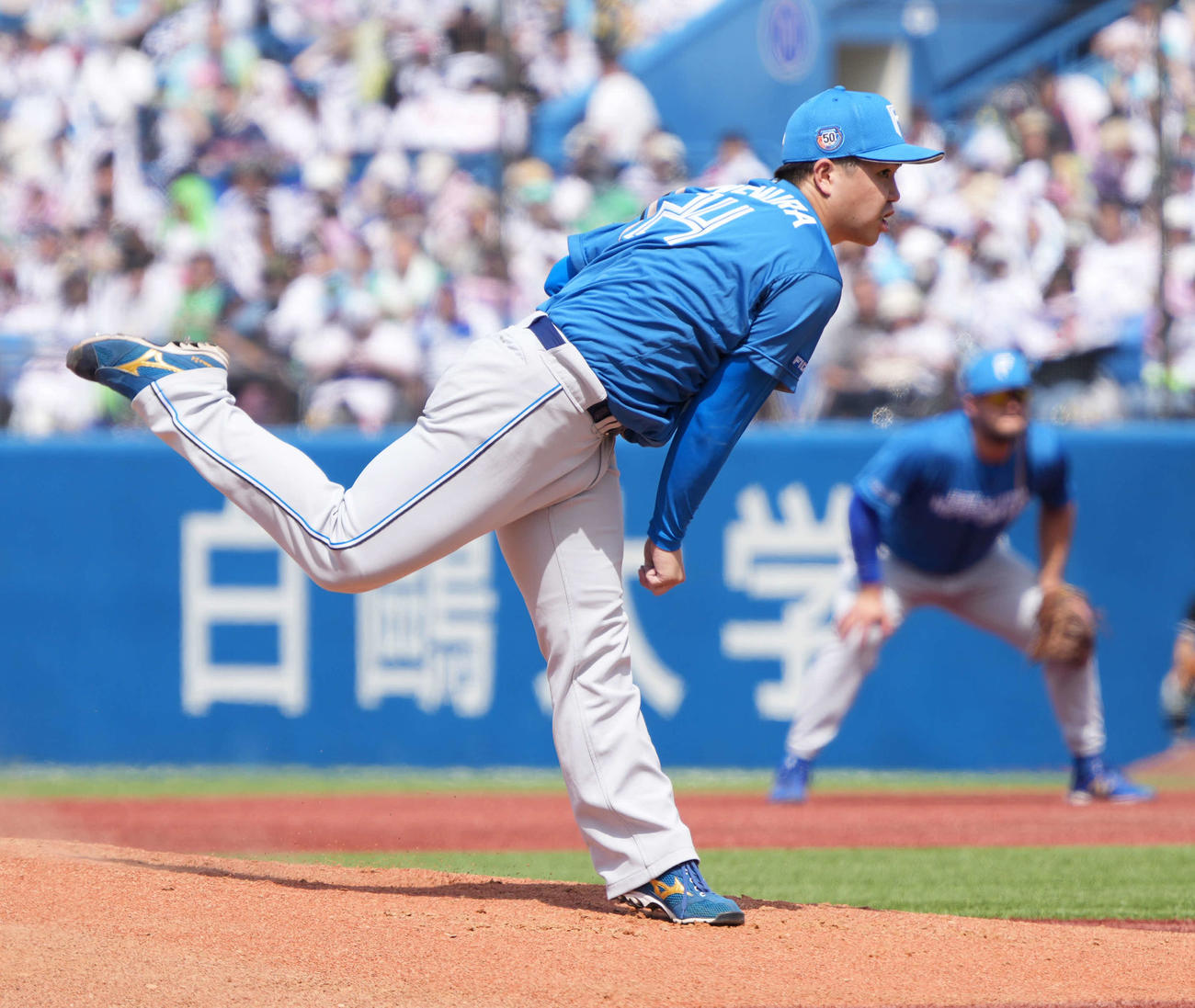 ヤクルト対日本ハム　日本ハム先発の金村（撮影・小沢裕）